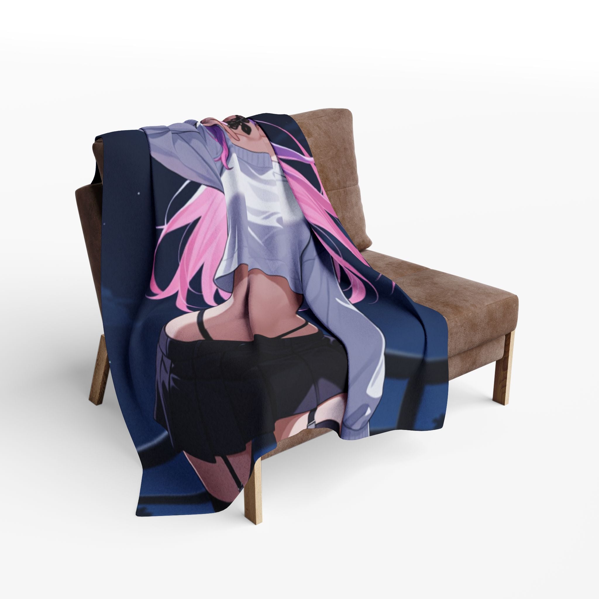 Feral Anime Girl Fleece Blanket