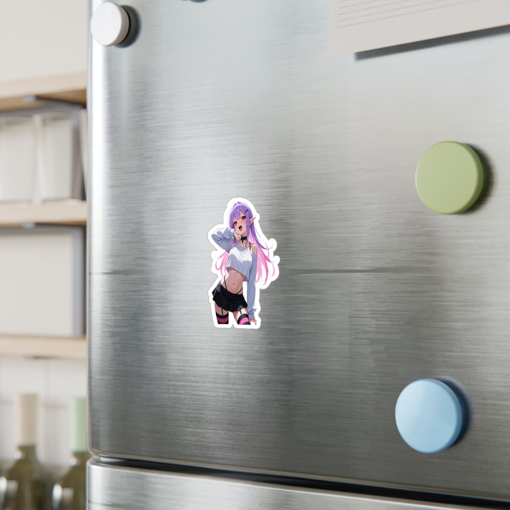 Anime Girl Pink-Haired Elf Waifu Decal