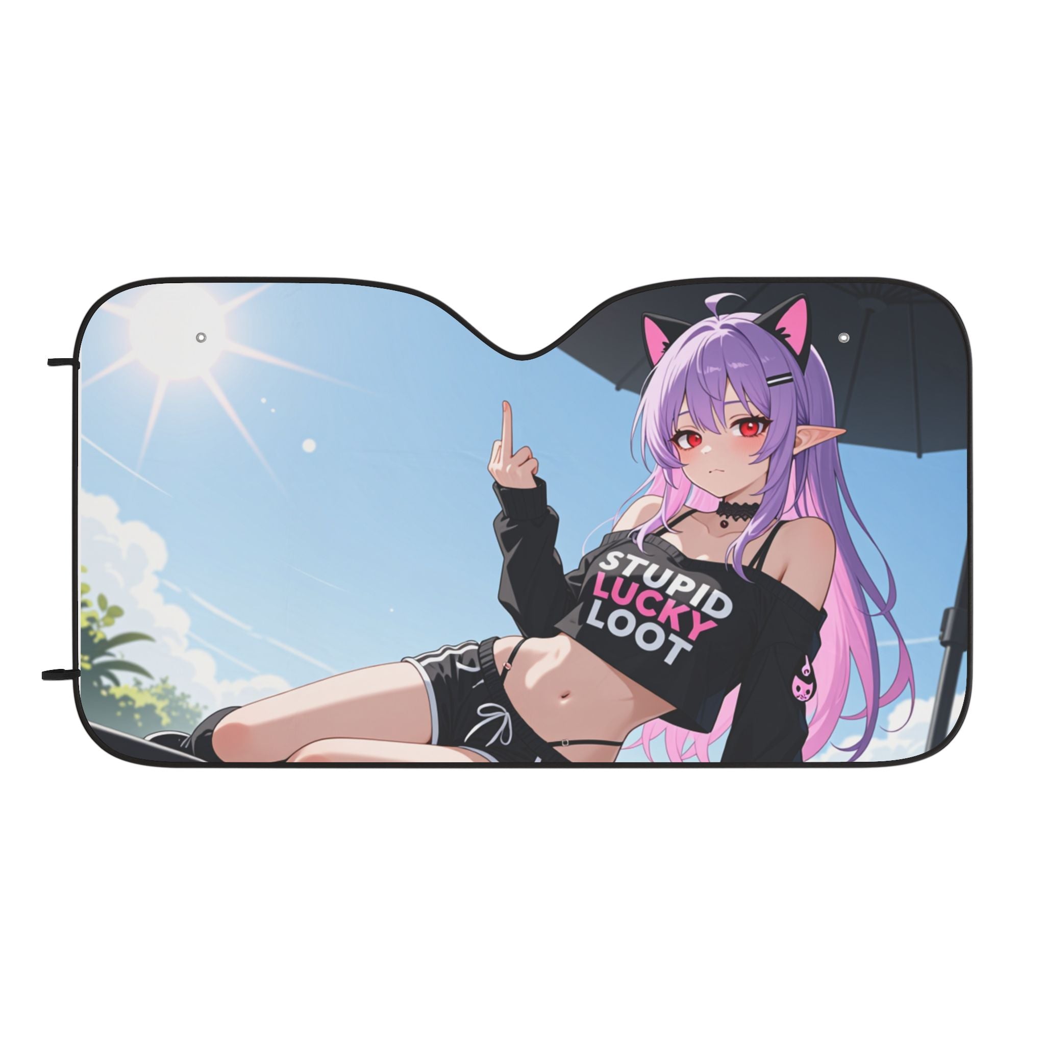 Anime Cat Girl Car Sun Shade