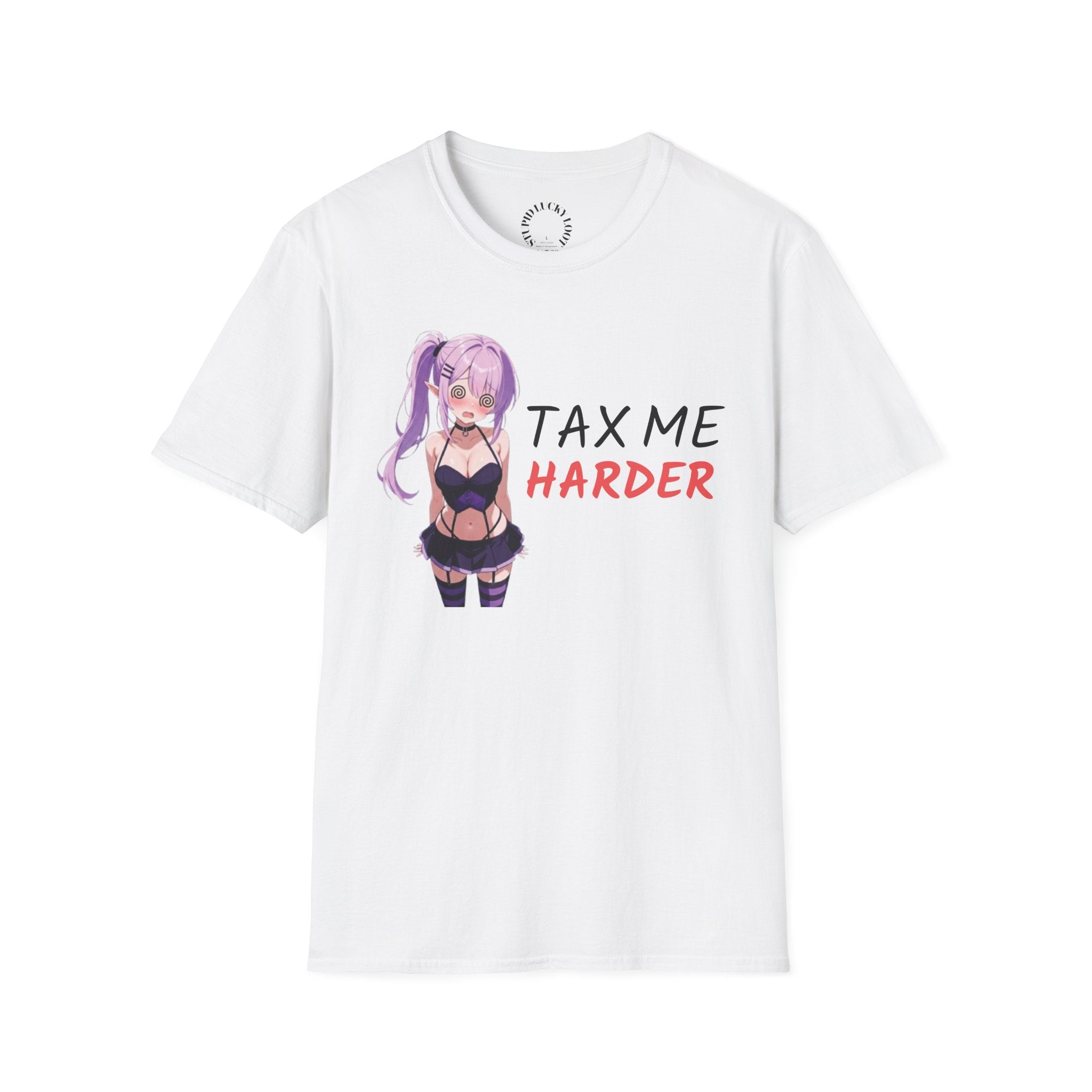 Tax Me Harder T‑Shirt — Anime Girl Graphic Tee