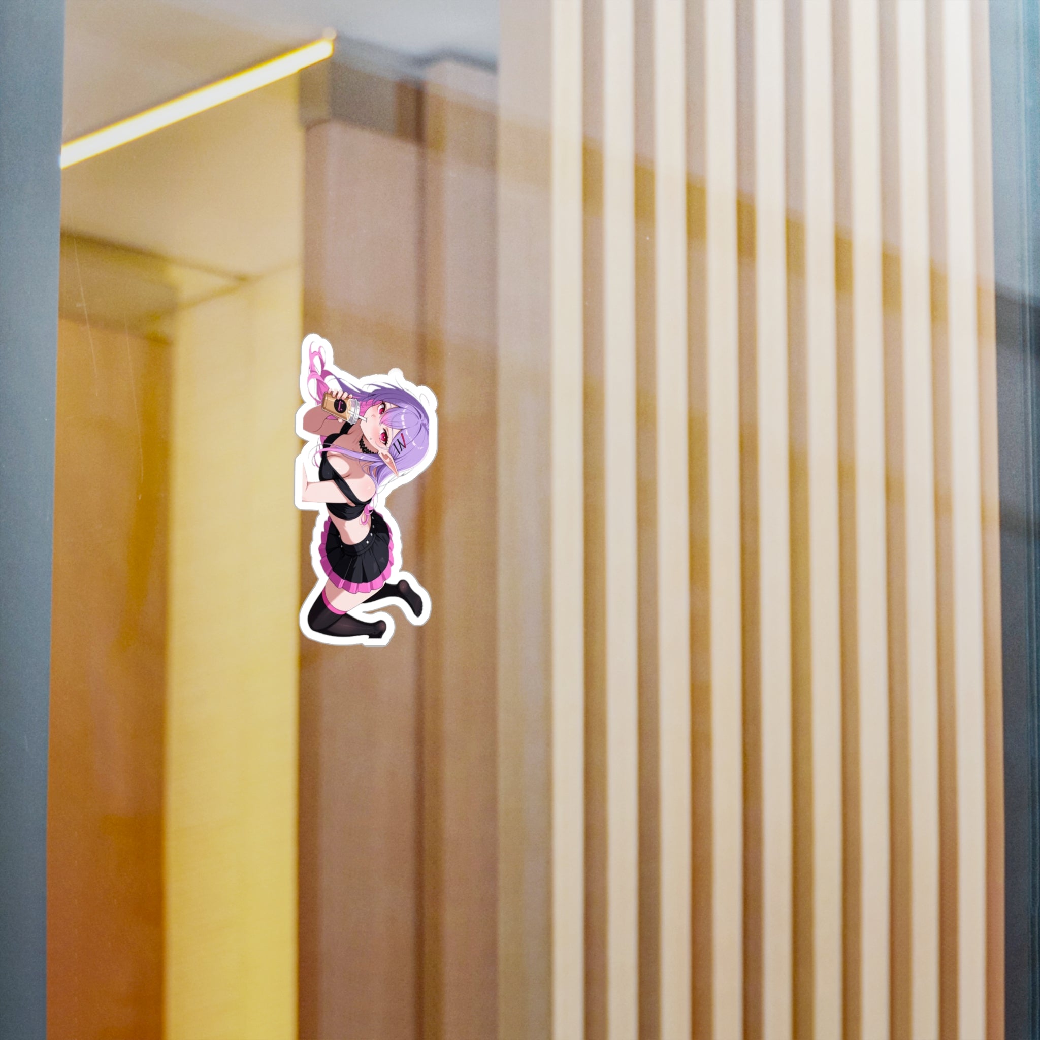 Laying Down Anime Girl Vinyl Sticker