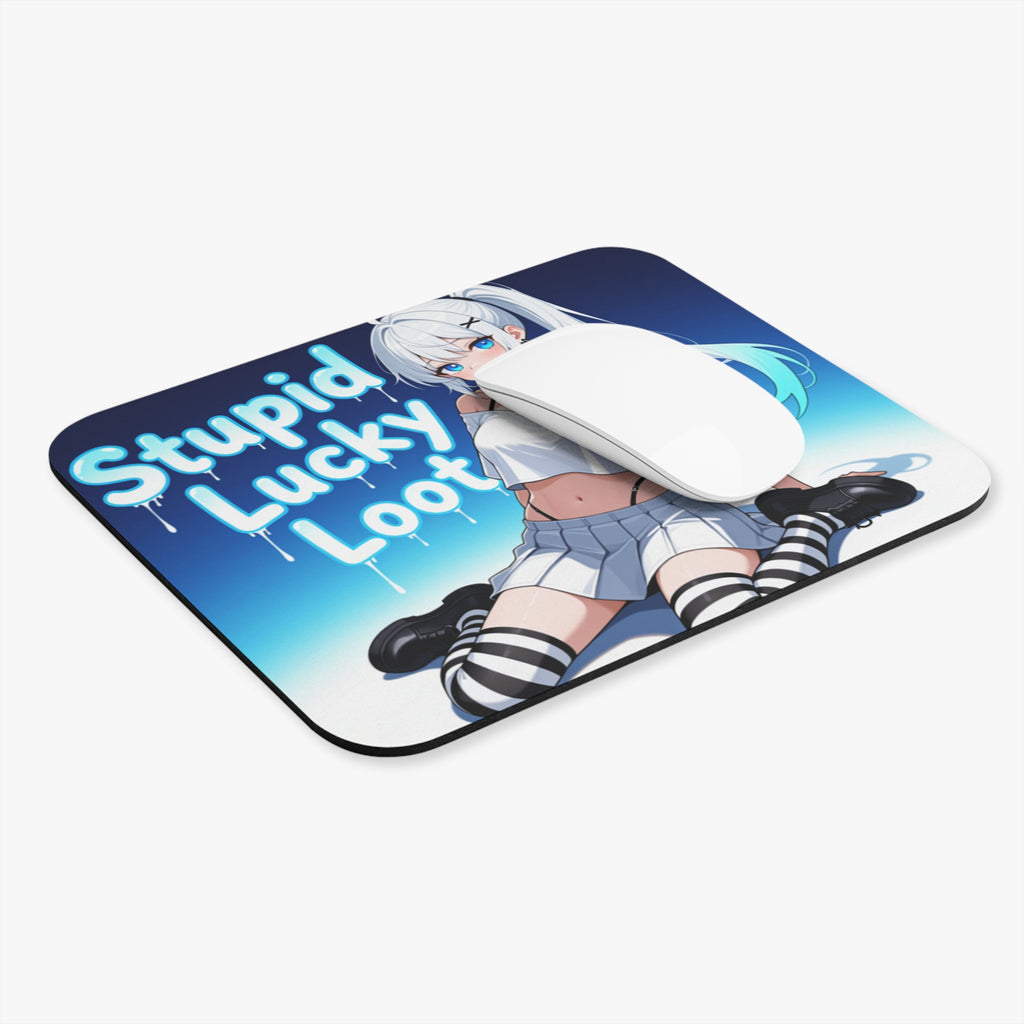Kneeling Anime Girl Mouse Pad