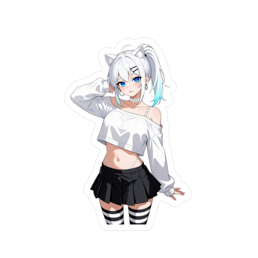 Anime Neko Girlfriend Vinyl Sticker